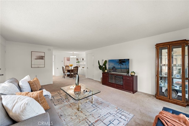 174 Avenida Majorca Unit A, Laguna Woods, CA 92637 - living room featuring carpet and a textured ceiling
