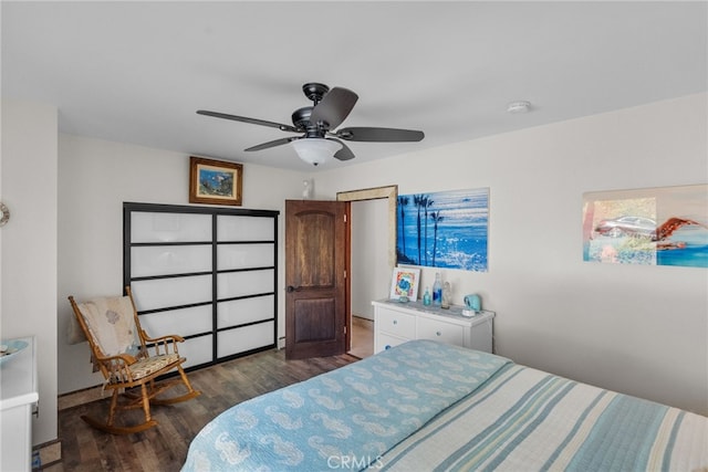 27361 Rainbow Ridge Rd, Palos Verdes Peninsula, CA 90274 - bedroom with wood finished floors and a ceiling fan