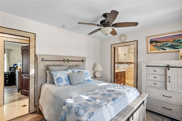 27361 Rainbow Ridge Rd, Palos Verdes Peninsula, CA 90274 - bedroom with a ceiling fan and ensuite bath