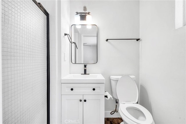 9213 Jacaranda Ave, California City, CA 93505 - bathroom featuring a shower stall and vanity