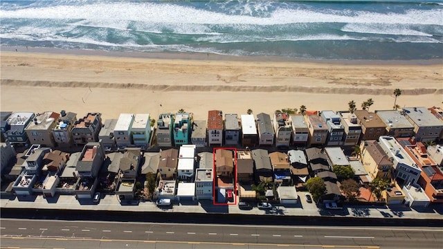 56 B Surfside Ave, Surfside, CA 90743 - birds eye view of property with a view of the beach, a water view, and a residential view