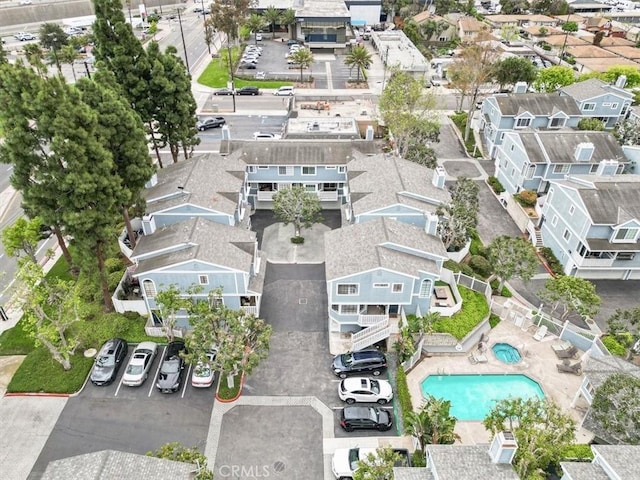 2218 Mayfair Ct, Costa Mesa, CA 92627 - aerial perspective of suburban area featuring a pool area