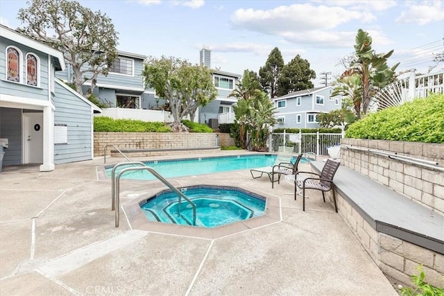 2218 Mayfair Ct, Costa Mesa, CA 92627 - community pool with a patio, a hot tub, and fence
