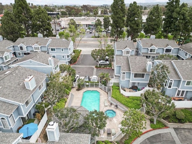 2218 Mayfair Ct, Costa Mesa, CA 92627 - aerial view of residential area featuring a pool area