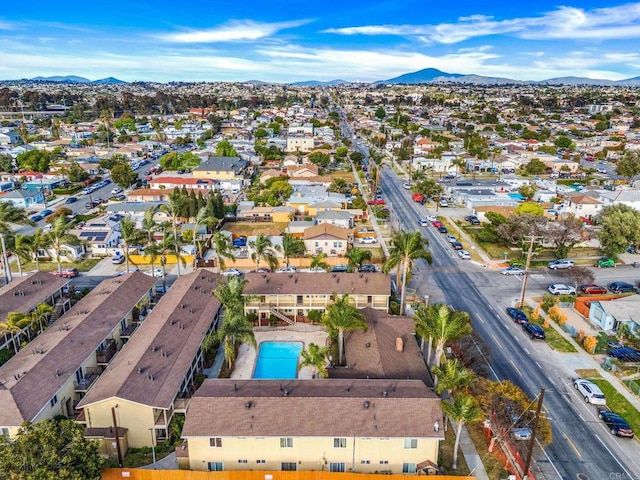 905 E 4th Ave Unit 1, National City, CA 91950 - bird's eye view with a residential view and a mountain view