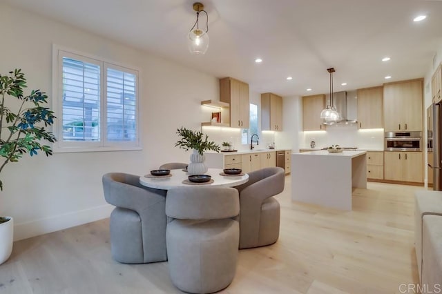 2850 Palmetto Point Ct, Chula Vista, CA 91915 - dining space with light wood-type flooring, healthy amount of natural light, and recessed lighting