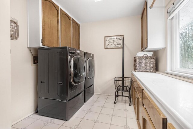 22053 Highland St, Wildomar, CA 92595 - laundry room featuring cabinet space, independent washer and dryer, and baseboards