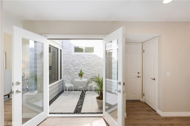 interior space with french doors