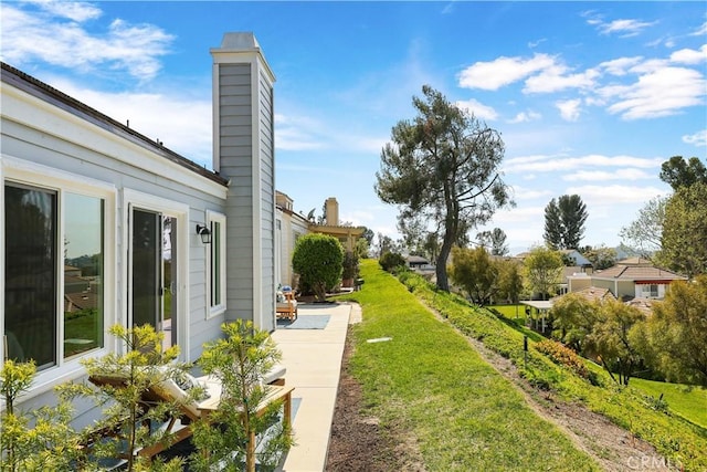 view of yard with a patio area