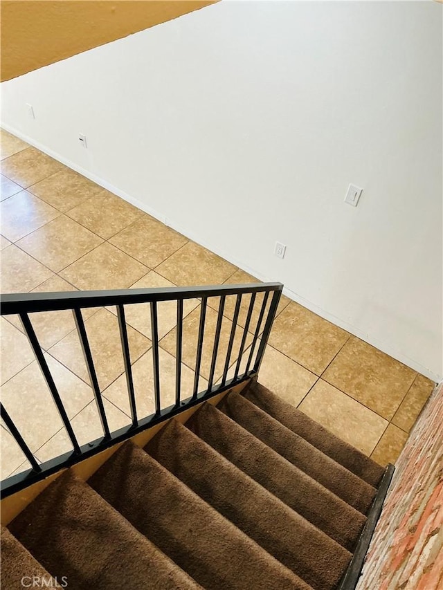 3545 20th St, Highland, CA 92346 - stairway with tile patterned flooring and baseboards