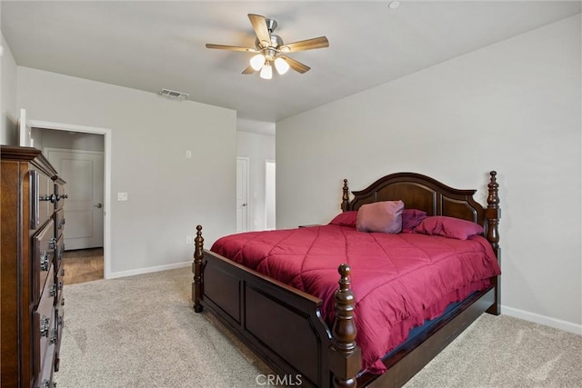 6294 W Wagstaff Rd, Paradise, CA 95969 - bedroom with light colored carpet and ceiling fan