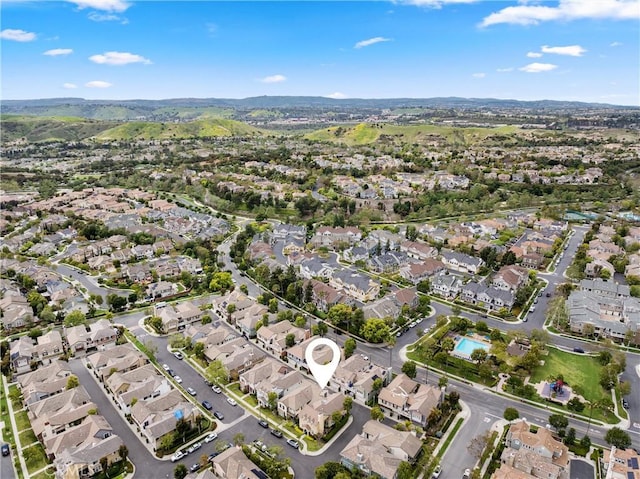 drone / aerial view with a residential view