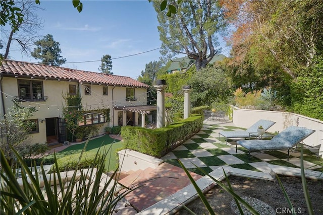 view of yard with a patio