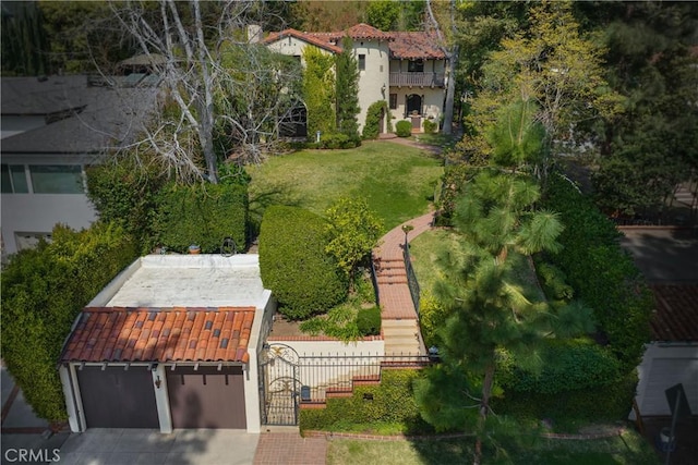 birds eye view of property