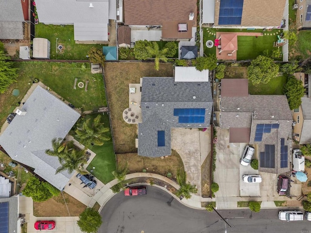aerial view featuring a residential view