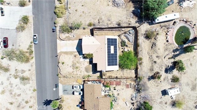 bird's eye view with view of desert