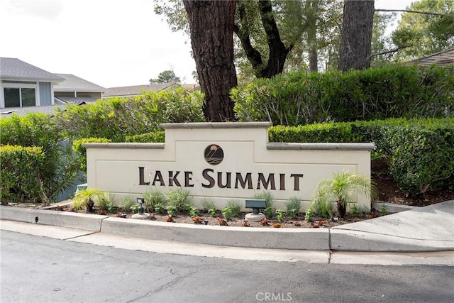 view of community sign