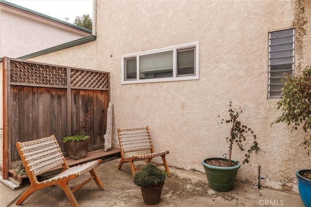 exterior space featuring fence