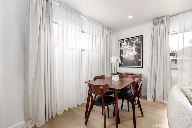 2650 Main St Unit 3, Cambria, CA 93428 - dining space featuring light wood-style floors, recessed lighting, and healthy amount of natural light