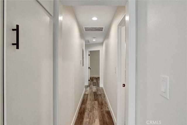 402 E Glendale Dr, Orange, CA 92865 - hall with dark wood-style floors, recessed lighting, and baseboards