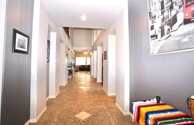 23801 Hollingsworth Dr, Murrieta, CA 92562 - hallway with recessed lighting and baseboards