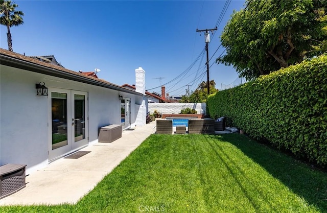 1055 N Mallard St, Orange, CA 92867 - view of yard featuring french doors and a patio area