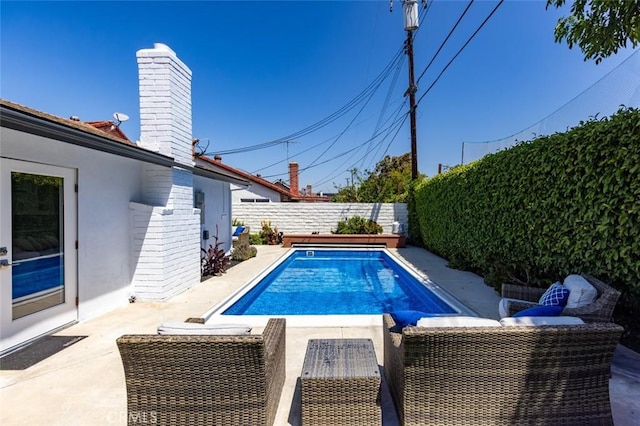 1055 N Mallard St, Orange, CA 92867 - view of pool with a fenced backyard and a patio