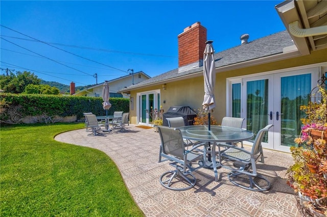 1506 Ameluxen Ave, Hacienda Heights, CA 91745 - view of patio with french doors and outdoor dining space