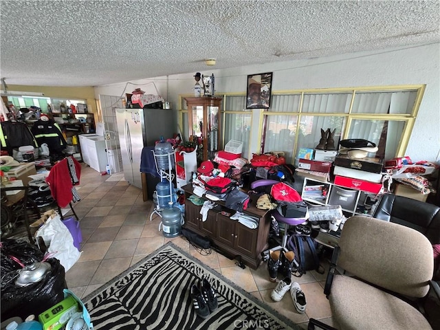 garage featuring freestanding refrigerator