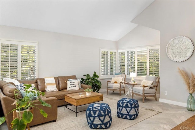962 Chardonney Way, Escondido, CA 92029 - living area with high vaulted ceiling and baseboards