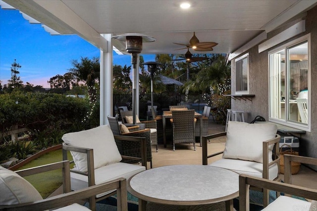 962 Chardonney Way, Escondido, CA 92029 - view of patio featuring outdoor dining space and a ceiling fan