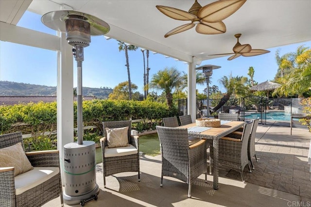 962 Chardonney Way, Escondido, CA 92029 - view of patio / terrace with a ceiling fan and outdoor dining area