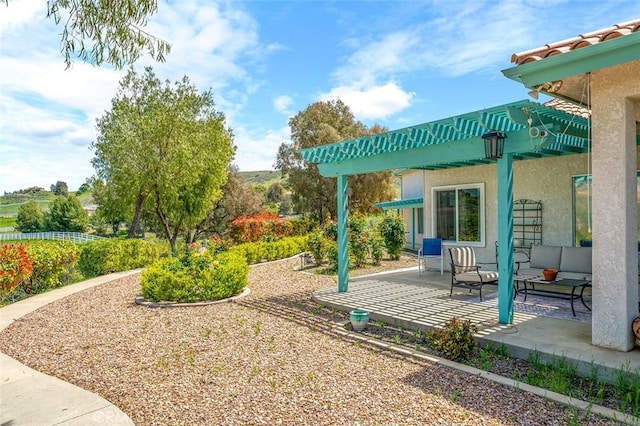 view of yard with a patio area