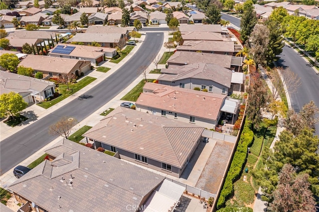 drone / aerial view with a residential view