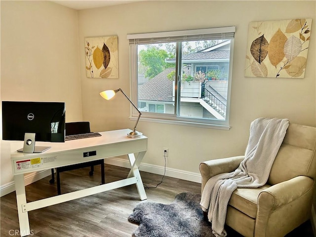 2576 E Coventry Cir Unit 98, Fullerton, CA 92833 - office with baseboards and wood finished floors