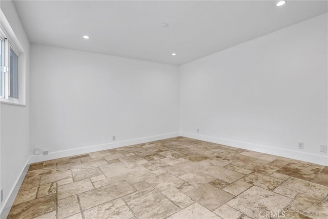 334 Tours Ln, Costa Mesa, CA 92627 - spare room with stone tile floors and recessed lighting