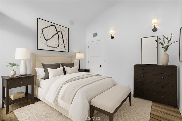 334 Tours Ln, Costa Mesa, CA 92627 - bedroom with light wood-type flooring and lofted ceiling
