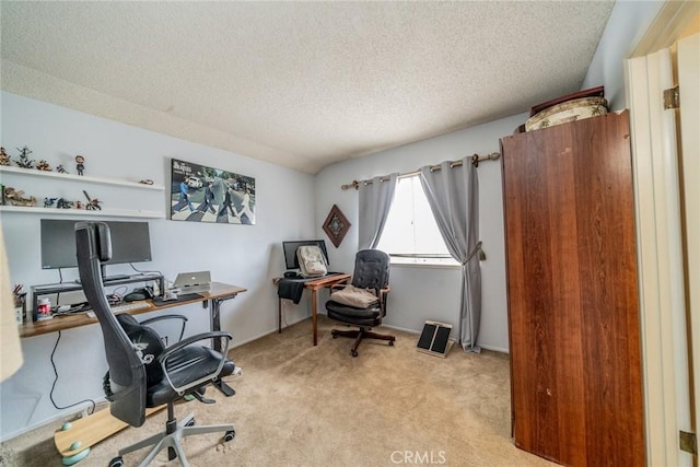 9527 Manzanita Dr, Rancho Cucamonga, CA 91737 - office featuring a textured ceiling and light colored carpet