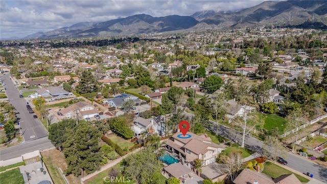 9527 Manzanita Dr, Rancho Cucamonga, CA 91737 - aerial view with a residential view and a mountain view
