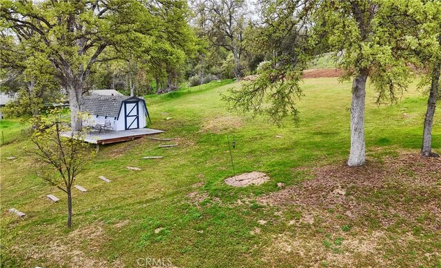 41820 Dillon Cir, Ahwahnee, CA 93601 - view of green lawn featuring a deck