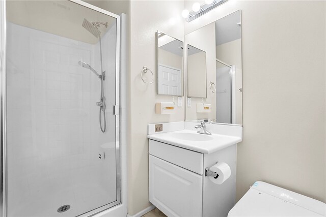 13608 Sagemont Ct, Eastvale, CA 92880 - bathroom with a stall shower and vanity