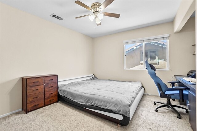 13608 Sagemont Ct, Eastvale, CA 92880 - bedroom featuring light colored carpet and ceiling fan