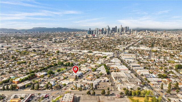 3721 S San Pedro St, Los Angeles, CA 90011 - aerial view featuring a mountain view and a view of city