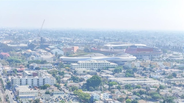 aerial view featuring a view of city