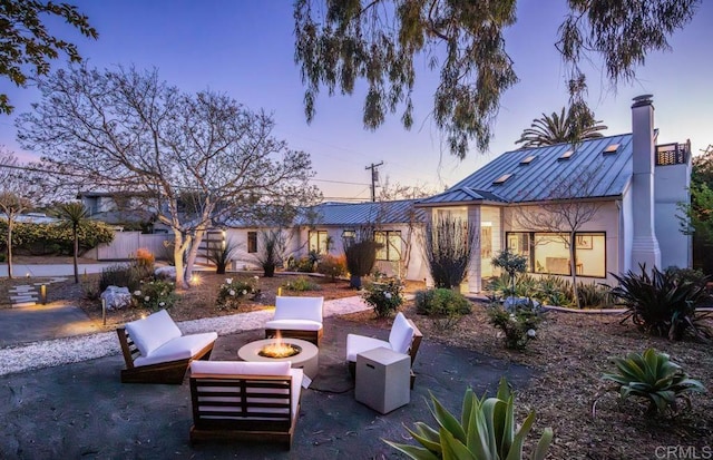 132628 Rainbow Ridge Ln, Encinitas, CA 92024 - view of patio / terrace with an outdoor fire pit