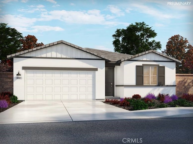 35368 Garcia St, Beaumont, CA 92223 - single story home with an attached garage, stucco siding, and driveway