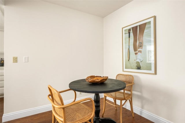 4050 Via Dolce Unit 241, Marina Del Rey, CA 90292 - dining room with baseboards and dark wood-type flooring