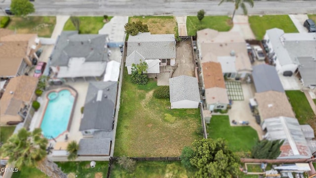 bird's eye view featuring a residential view