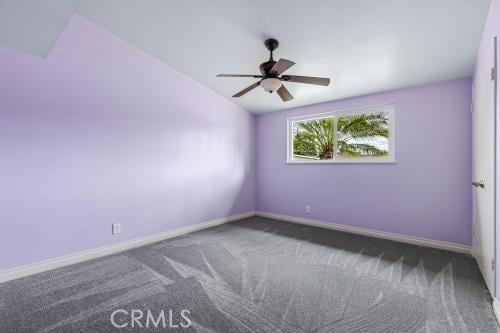 1230 Kilson Dr, Santa Ana, CA 92707 - carpeted spare room featuring ceiling fan and baseboards