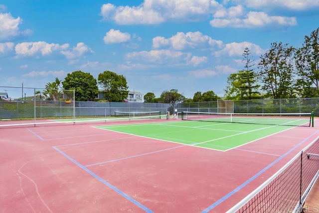 view of sport court with fence and community basketball court